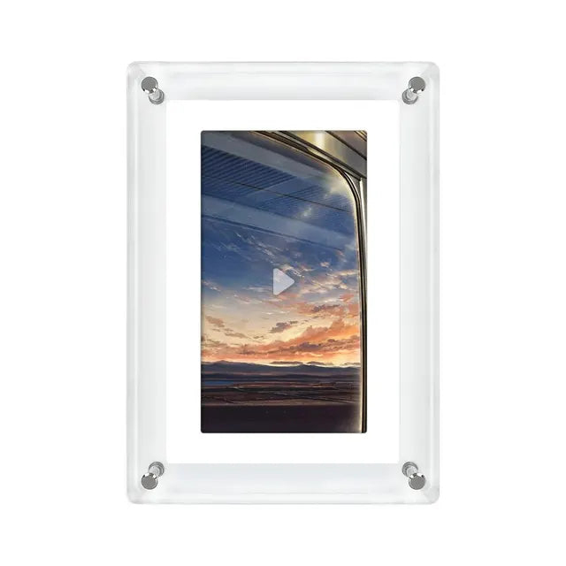Acrylic Digital Photo Frame 5 Inch 1200mAh Vertical Display IPS Screen 4G Memory Battery Porta Retrato Digital Photo Frame